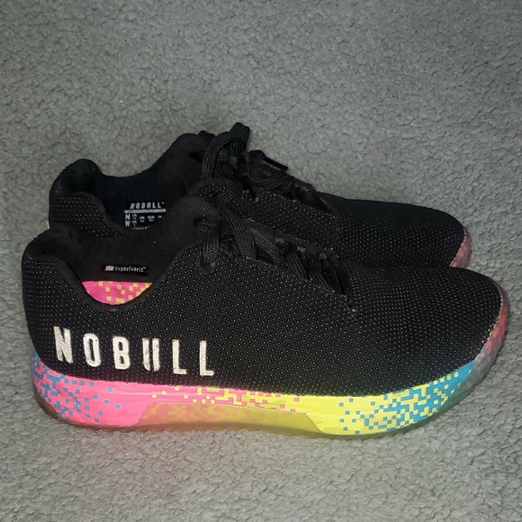 NOBULL Kids Black Sneakers with Colorful Sole - Picture 10 of 11